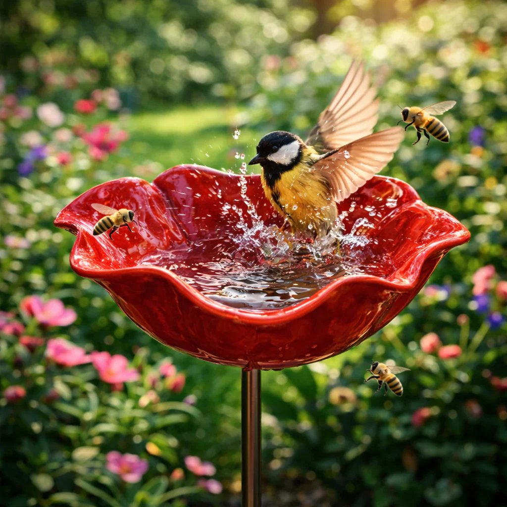 🥳  Promozione 2026💖Mangiatoia per uccelli decorativa a forma di fiore realizzata a mano 🐦