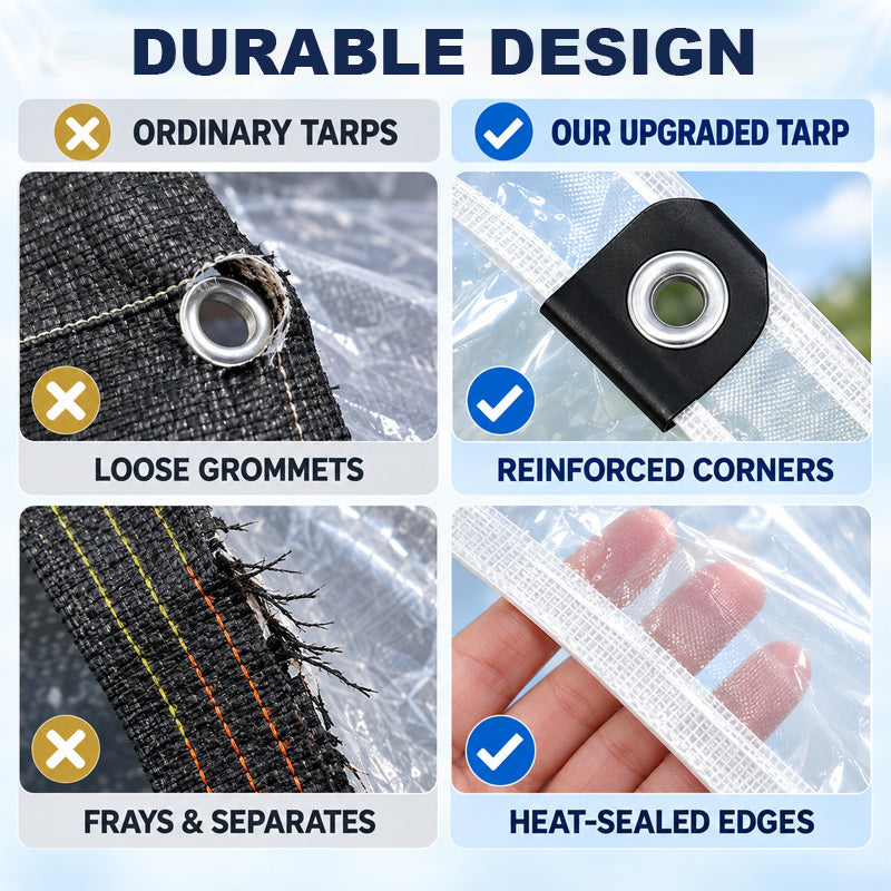 🌧️ Niente più balcone bagnato! Con questo telone impermeabile, goditi tutto l'anno asciutto e luminoso ☀️