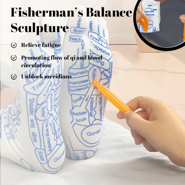 🧦 Kit Calzini per Riflessologia Plantare — Con Mappa dei Punti & Accessori per Digitopressione! 🦶✨