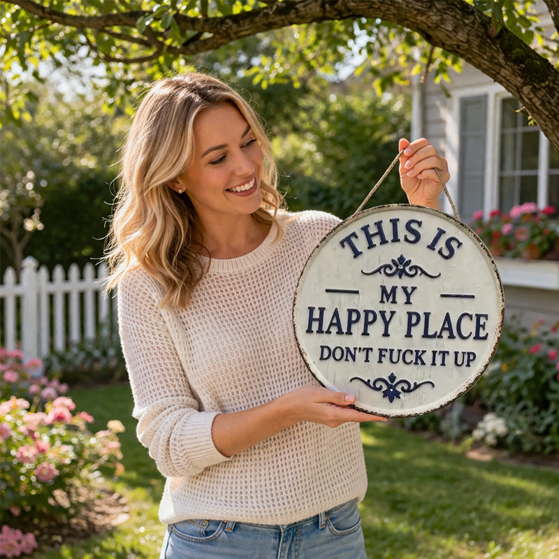 “This Is My Happy Place” &“This Is Our Happy Place”Door Sign--L'accento perfetto per il tuo ingresso. 🌟