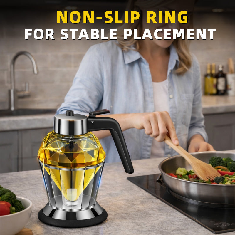 💎 Completamente aggiornato---Dispenser di olio in vetro diamantato a pression
