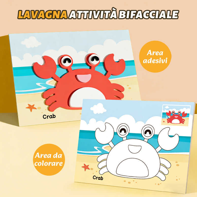 🐾 Kit di adesivi 3D in EVA per bambini