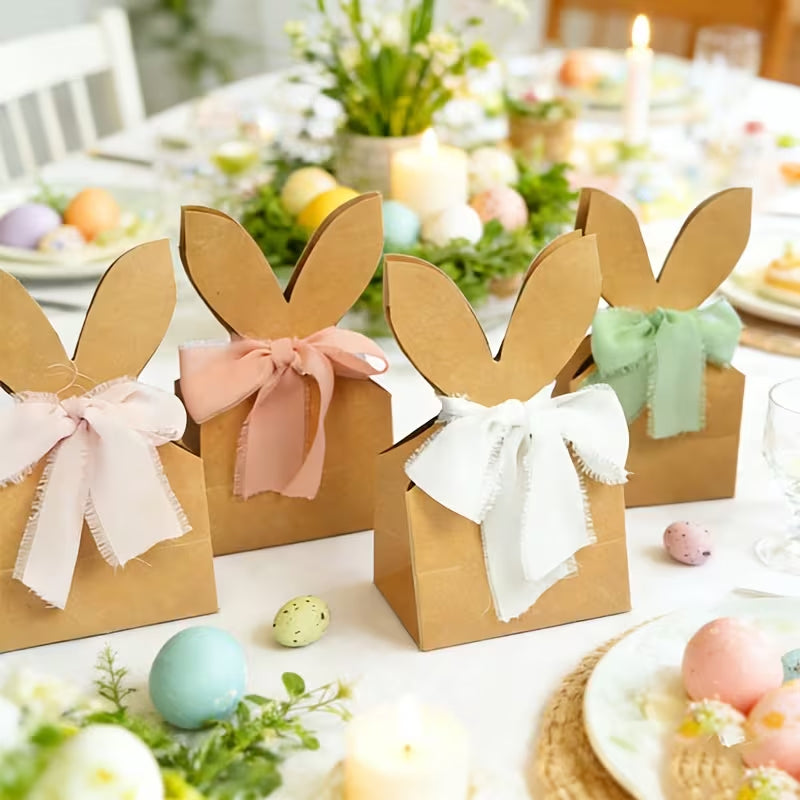 🐰 Decora la tua Pasqua: crea i tuoi sacchetti a forma di coniglietto pasquale con il nostro kit fai da te!🐰🌷