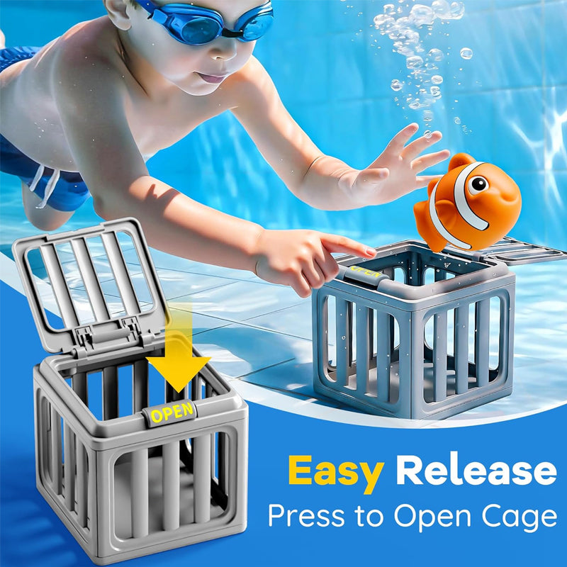 🏊Trasforma il tempo in piscina in un'avventura subacquea! 🐠Giocattoli per tuffi in piscina per bambini