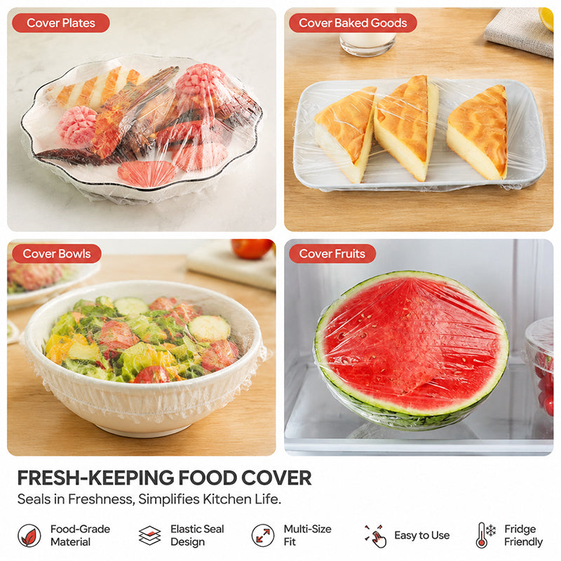 🥗 Copri contenitori elastici monouso--Freschezza e ordine in cucina