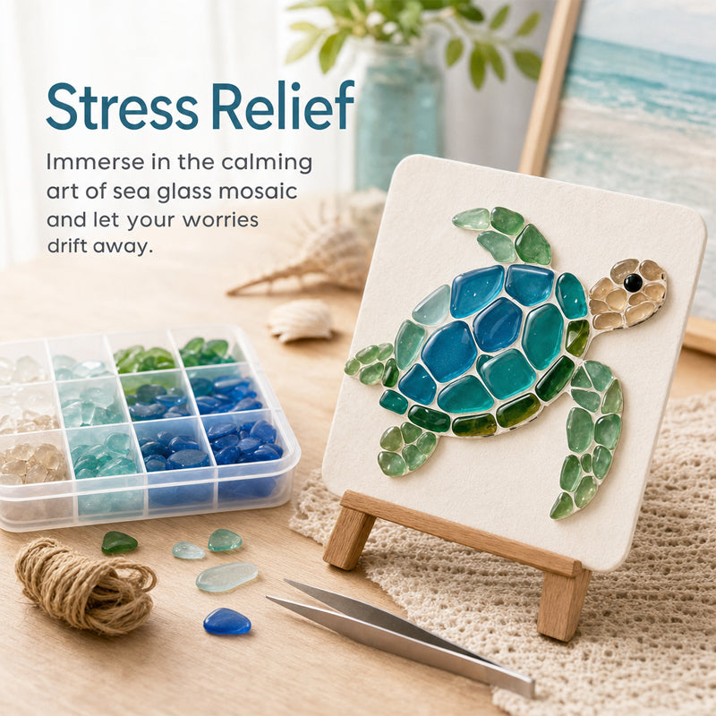 🌊✨ Kit artistico fai-da-te a tema oceano: crea uno splendido capolavoro a mosaico
