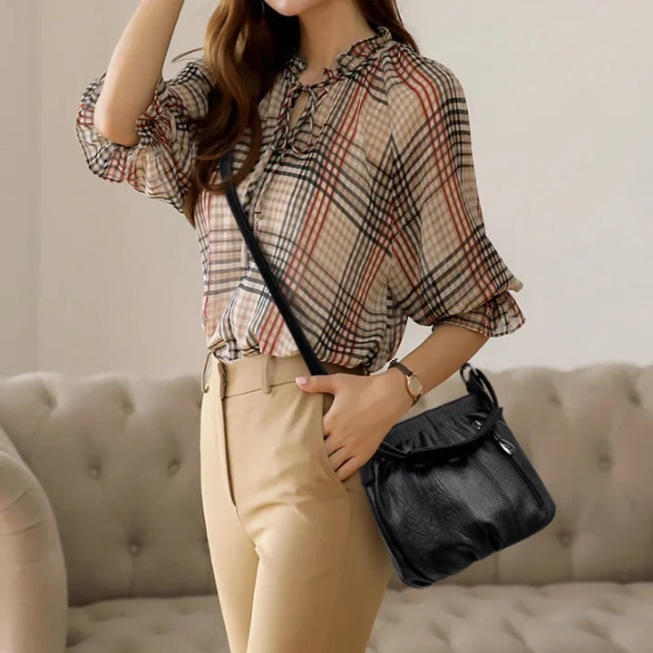 ⏳Offerta a tempo limitato⏰ Borsa a secchiello in pelle plissettata – Materiale morbido, tracolla regolabile e stile casual chic