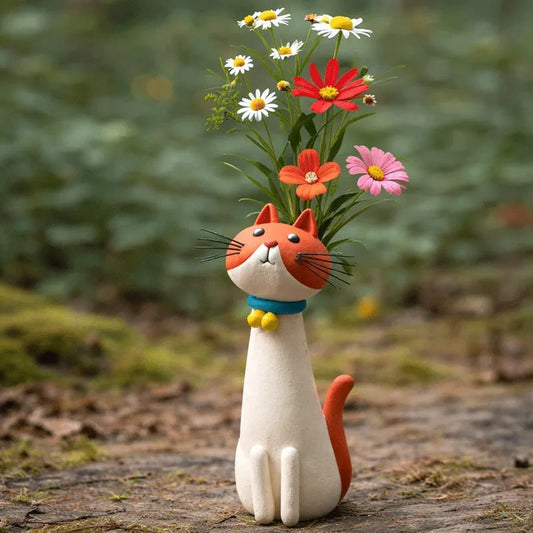 😻 Gatti che abbracciano i tuoi fiori-- regala alla tua casa un tocco di personalità! 🌼