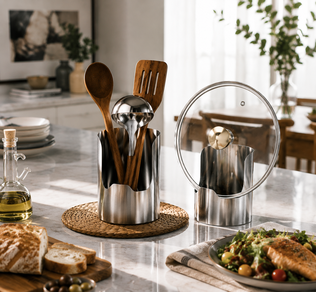 🔪 Supporto da Cucina Multifunzione in Inox — Addio piani macchiati, cucina con facilità! 🍳✨