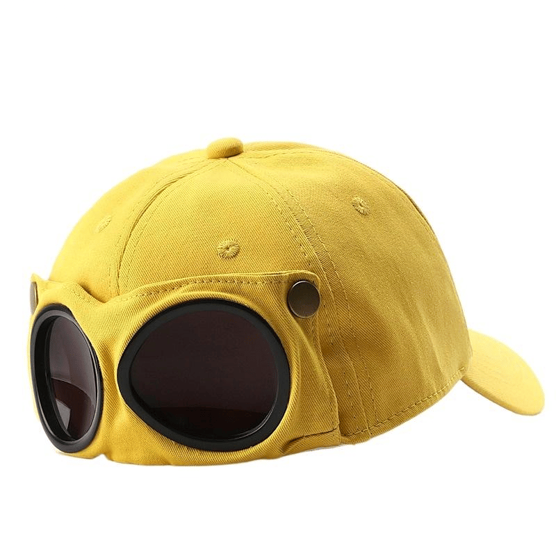 🤣Cappellino da Baseball Stile Aviatore — Con Passanti per Occhiali e Dettagli Retrò! 🧢✨