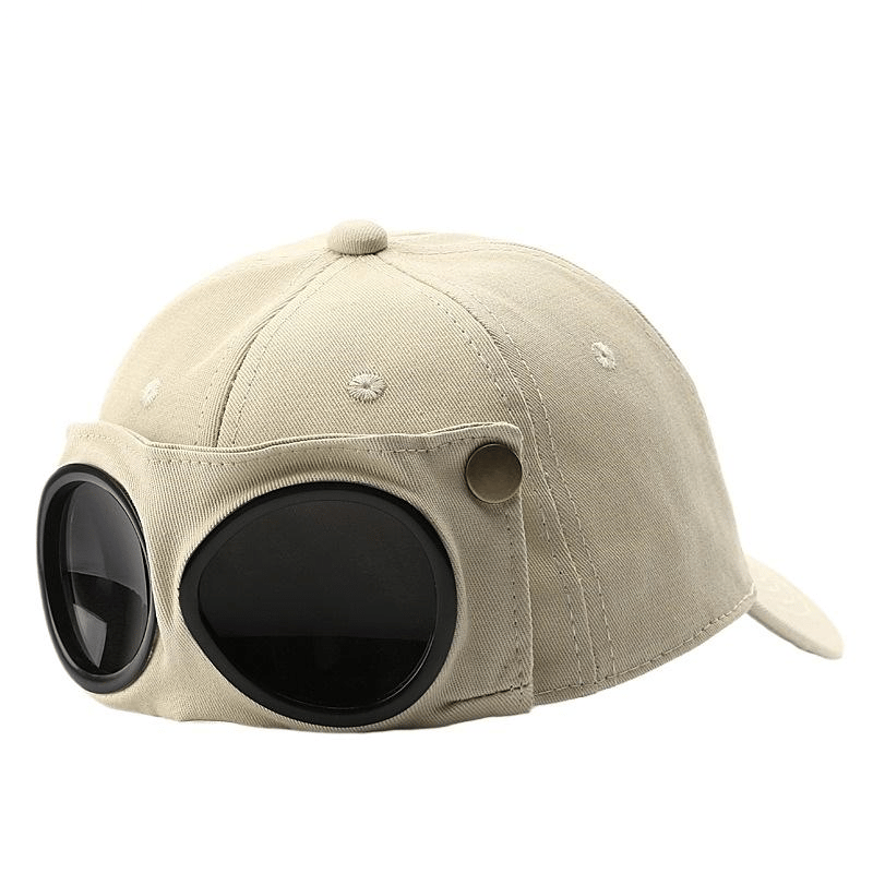 🤣Cappellino da Baseball Stile Aviatore — Con Passanti per Occhiali e Dettagli Retrò! 🧢✨