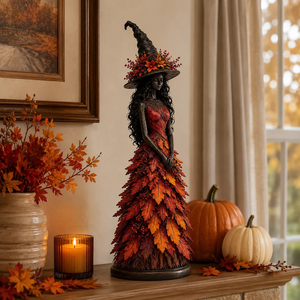 💥ULTIMO GIORNO SCONTO DEL 49% - 🧙 Statuetta Strega Autunno Incantato (📦Acquista 3, spedizione gratuita)