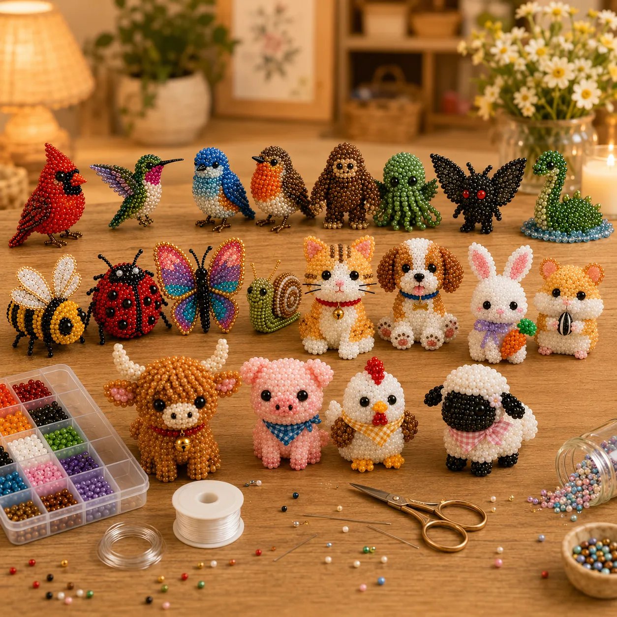 💸Riduzione di prezzo a tempo limitato🐦Il tuo nuovo hobby preferito è arrivato! -- Kit fai da te per creare piccoli animali 3D con perline