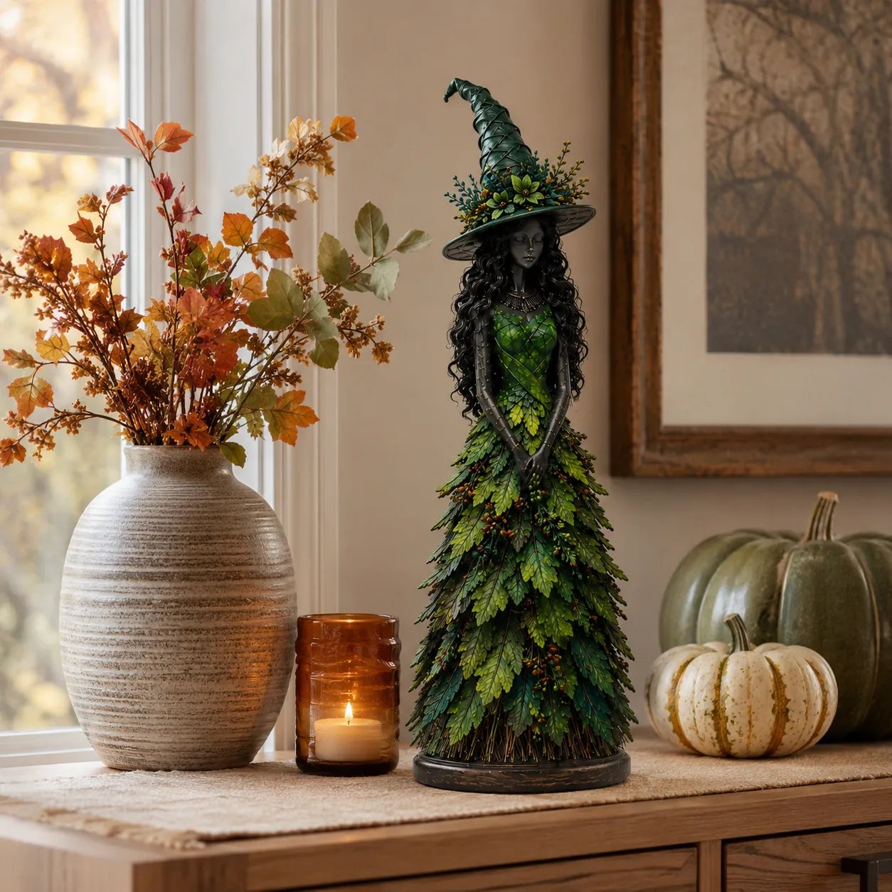 💥ULTIMO GIORNO SCONTO DEL 49% - 🧙 Statuetta Strega Autunno Incantato (📦Acquista 3, spedizione gratuita)