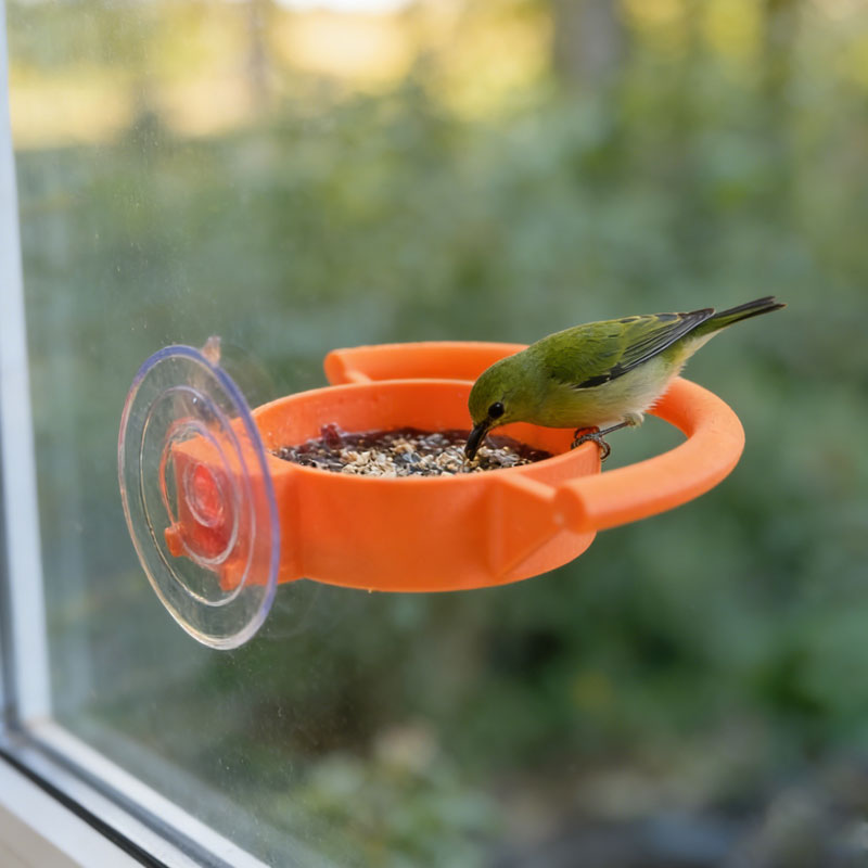 🌷 Trasforma la tua finestra in un’oasi per uccellini!--🐦 Mangiatoia per uccelli con ventosa