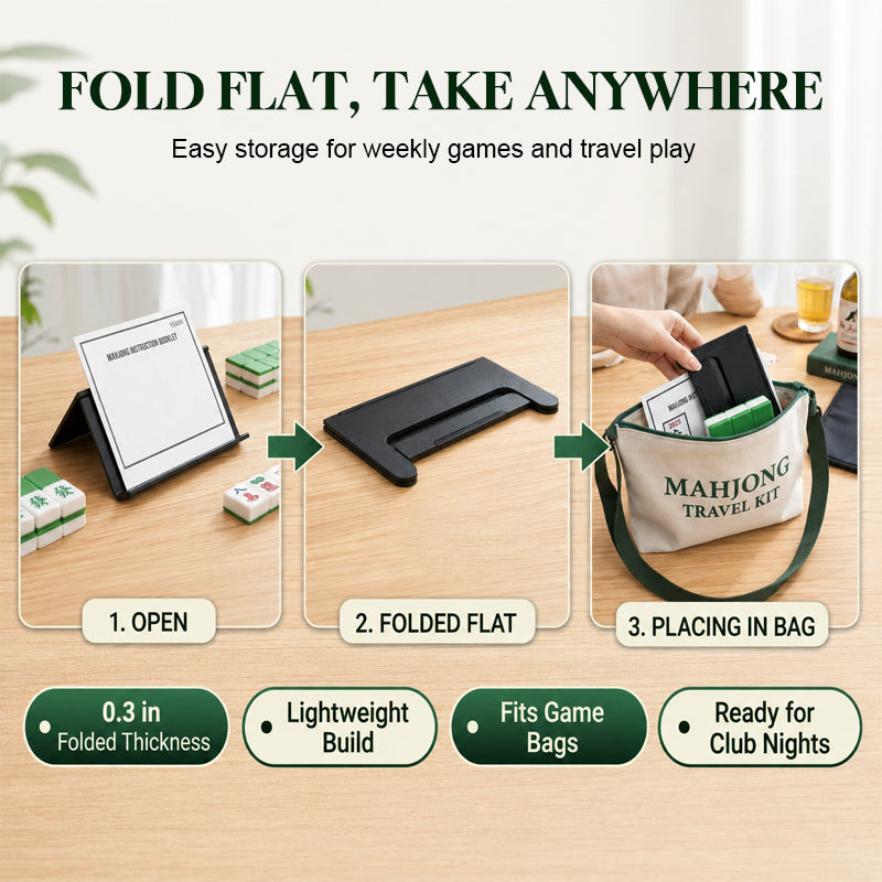 ✨Supporto portatile dal design innovativo per carte da Mahjong