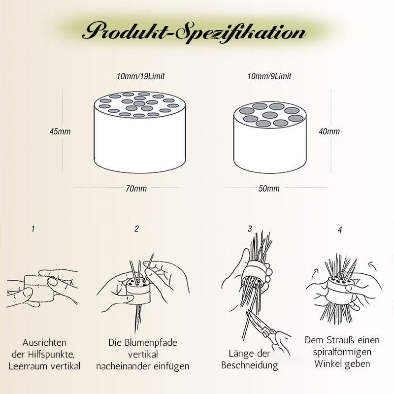 🌸 Composizione floreale perfetta ogni volta: il supporto a spirale mantiene gli steli esattamente dove li desideri! 🌀