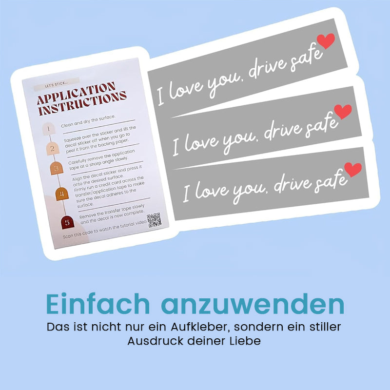 💖“I Love You Drive Safe“ adesivi a specchio