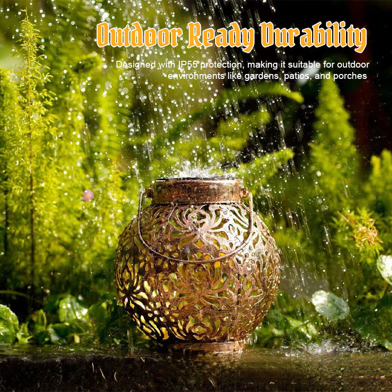 ✨ Trasforma il tuo giardino in un magico paese delle meraviglie! 🌙 Luci solari a motivi cavi 🏮