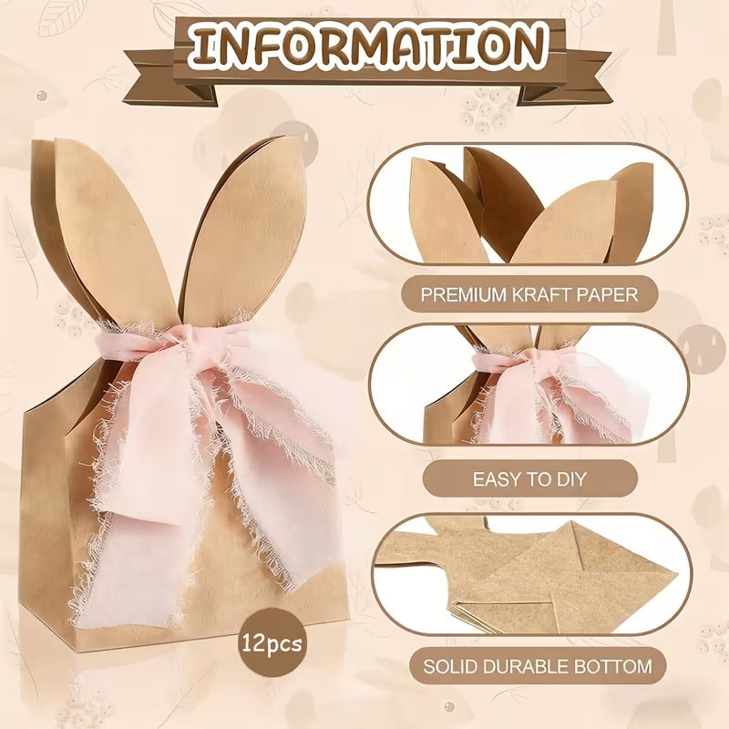 🐰 Decora la tua Pasqua: crea i tuoi sacchetti a forma di coniglietto pasquale con il nostro kit fai da te!🐰🌷