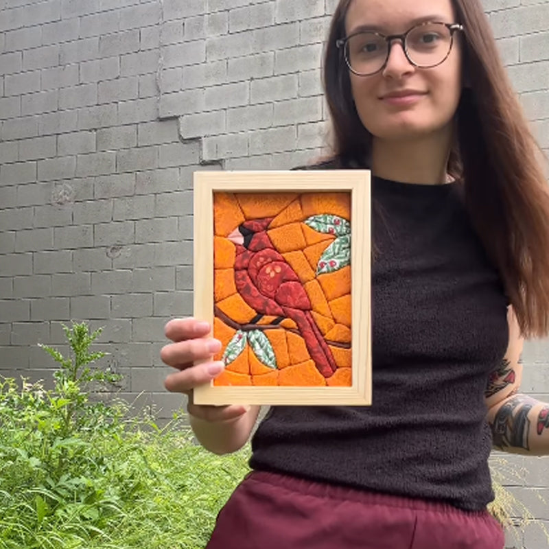 🖼️ Quadro decorativo trapuntato 3D cucito a mano 🏡✨
