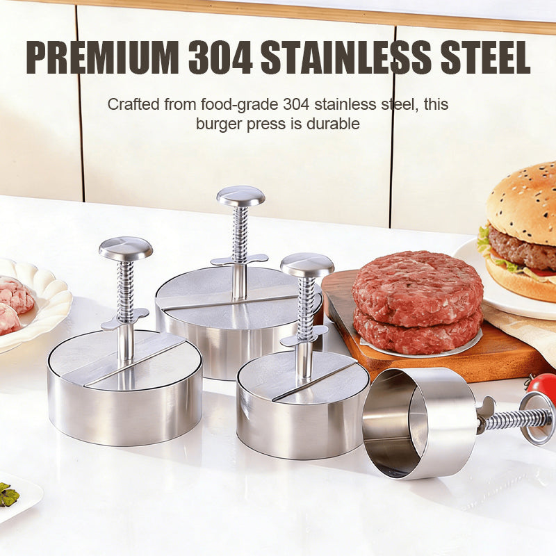 🍔Pressa per hamburger in acciaio inox | Prepara facilmente hamburger perfettamente uniformi