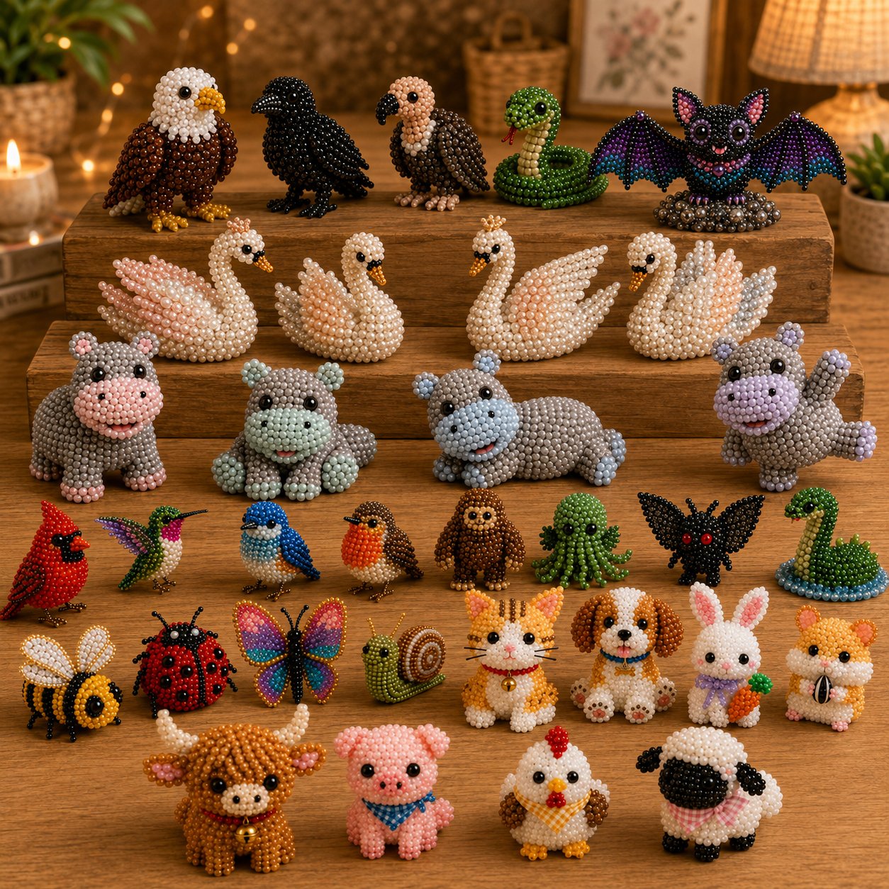 💸Riduzione di prezzo a tempo limitato🐦Il tuo nuovo hobby preferito è arrivato! -- Kit fai da te per creare piccoli animali 3D con perline
