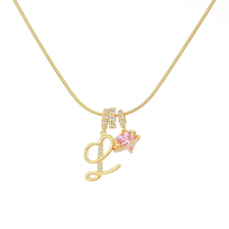 💖Sconto illimitato del 50%✨Collana con ciondolo a tre strati con lettere dalla A alla Z