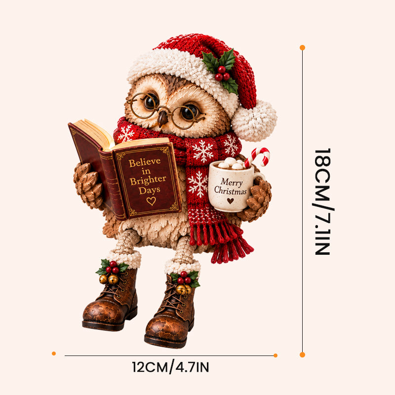 🦉💛 Gufo Lettore--Occhiali, Libro e un Cuore da Piccolo Topo di Biblioteca