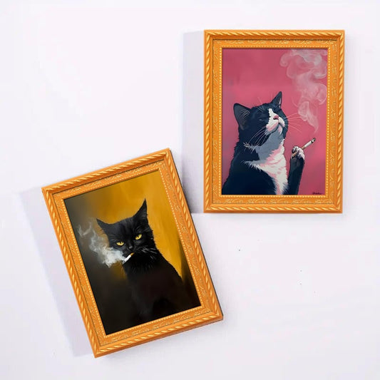 🌹 Calamite da frigo a forma di gatto - Decorazioni con cornice a forma di gatto per la casa e l'ufficio 🐱✨
