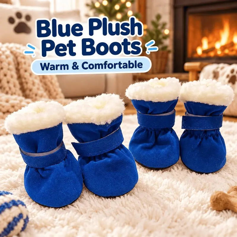 🐶 Scarpe antiscivolo per cani in morbido velluto – Calde, comode e sicure per camminare in casa🐾