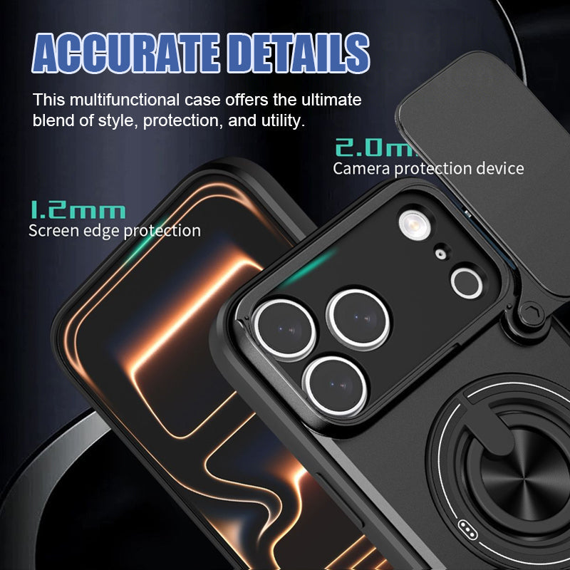 📱 Custodia 4in1 Smartphone--⚡Custodia antiuro con anello magnetico per iPhone 17 Pro Max, serie 16, 15, 14