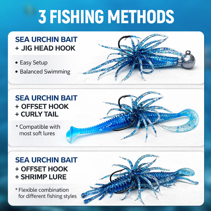 ✨Sconto limitato del 48%🐟 Esca morbida bionica di riccio di mar