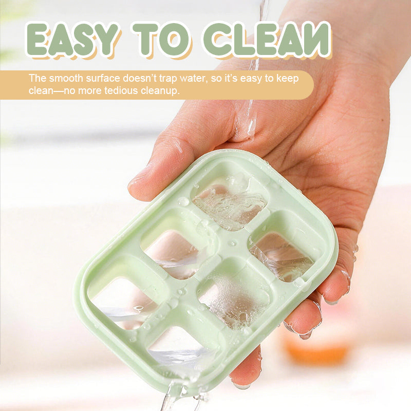 🎁OFFERTA 1+1 GRATIS! 🧊Cubetti di ghiaccio perfetti, senza sforzo--Mini vassoio per cubetti di ghiaccio – 6 scomparti