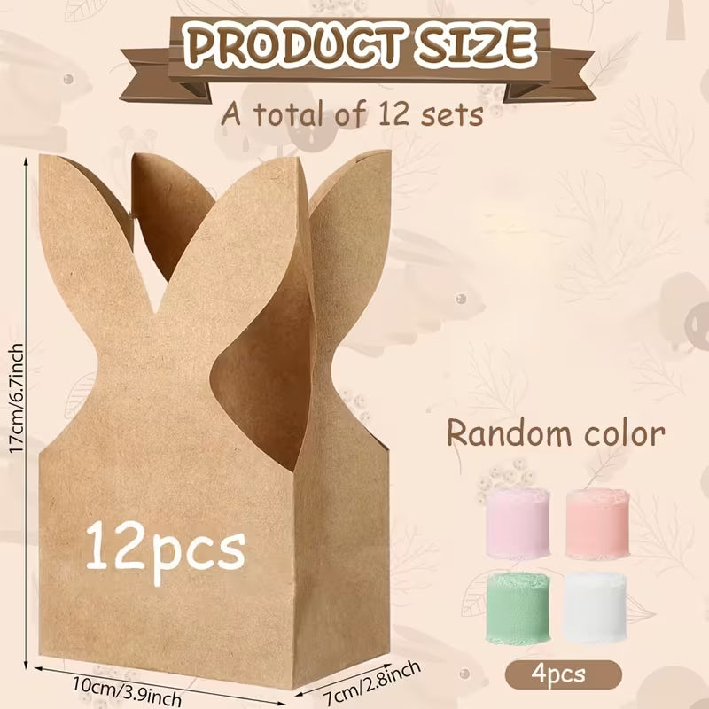 🐰 Decora la tua Pasqua: crea i tuoi sacchetti a forma di coniglietto pasquale con il nostro kit fai da te!🐰🌷