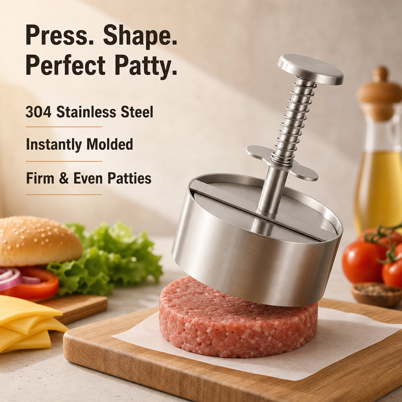 🍔Pressa per hamburger in acciaio inox | Prepara facilmente hamburger perfettamente uniformi