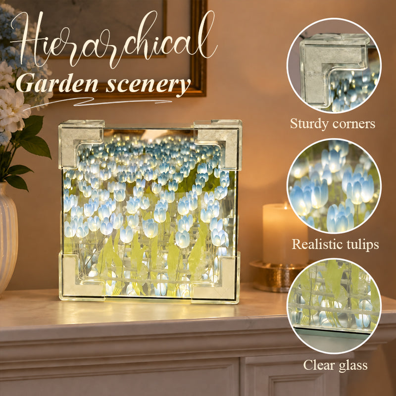 🌷✨ Lampada notturna cubo giardino di tulipani fai da te--un piccolo giardino luminoso per ogni angolo