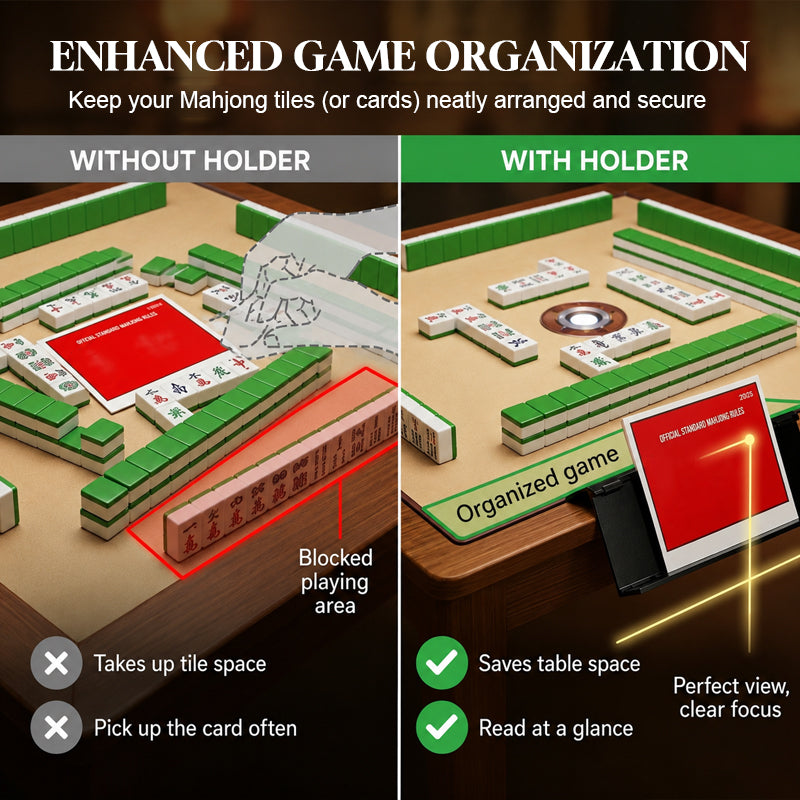 ✨Supporto portatile dal design innovativo per carte da Mahjong