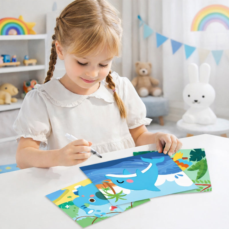 🐾 Kit di adesivi 3D in EVA per bambini