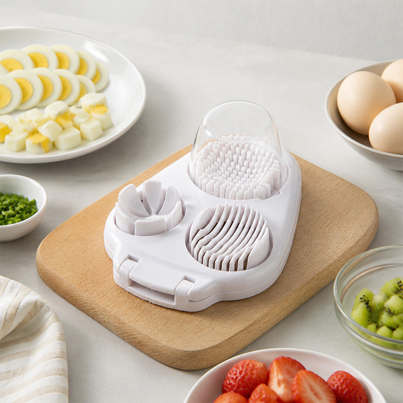 🥚 Affetta e taglia uova multifunzione 3 in 1 - Perfetto per insalate e guarnizioni 🔪