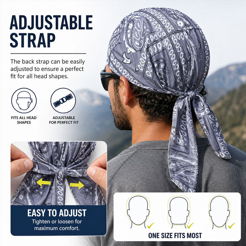 OFFERTA 1+1 GRATIS! 🎁 Domina la strada, dimentica il sudore. 🚴‍♂️💨 Cappello da pirata elasticizzato per sport all'aria aperta