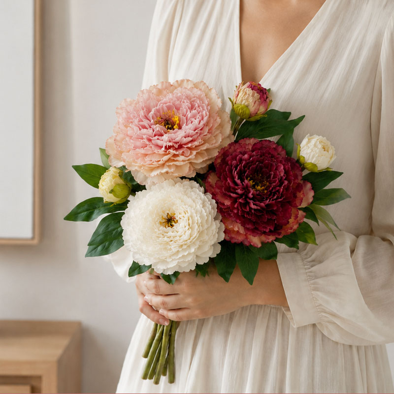 ✨La perfetta combinazione di stile naturale e funzionalità🌸 Fiori di peonia artificiali