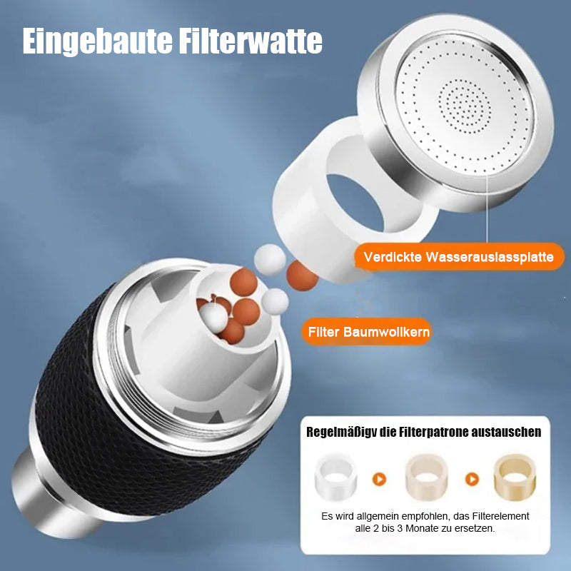 ✨ Aeratore Per Rubinetto Girevole A 360 gradi E Resistente Agli Schizzi 🔥