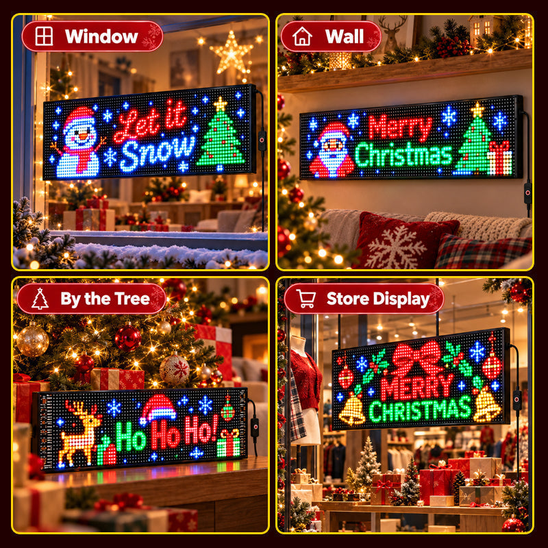 🎅 Display LED animato per auto – Porta lo spirito natalizio anche in viaggio