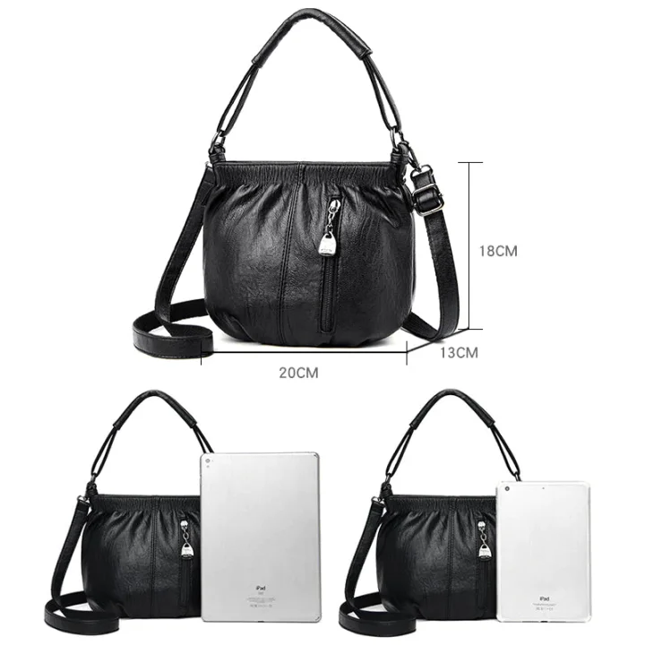 ⏳Offerta a tempo limitato⏰ Borsa a secchiello in pelle plissettata – Materiale morbido, tracolla regolabile e stile casual chic