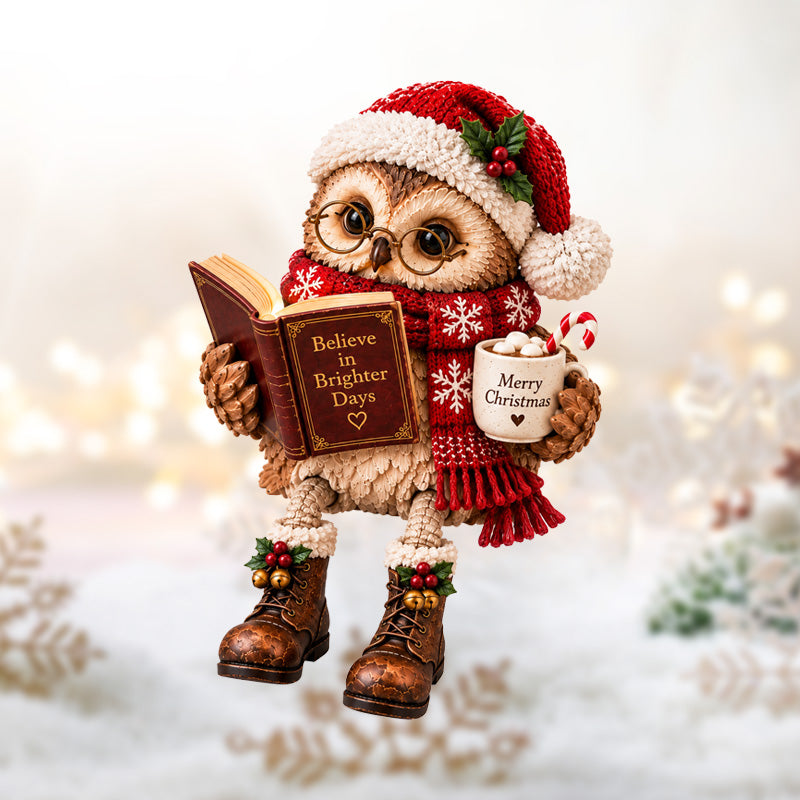 🦉💛 Gufo Lettore--Occhiali, Libro e un Cuore da Piccolo Topo di Biblioteca