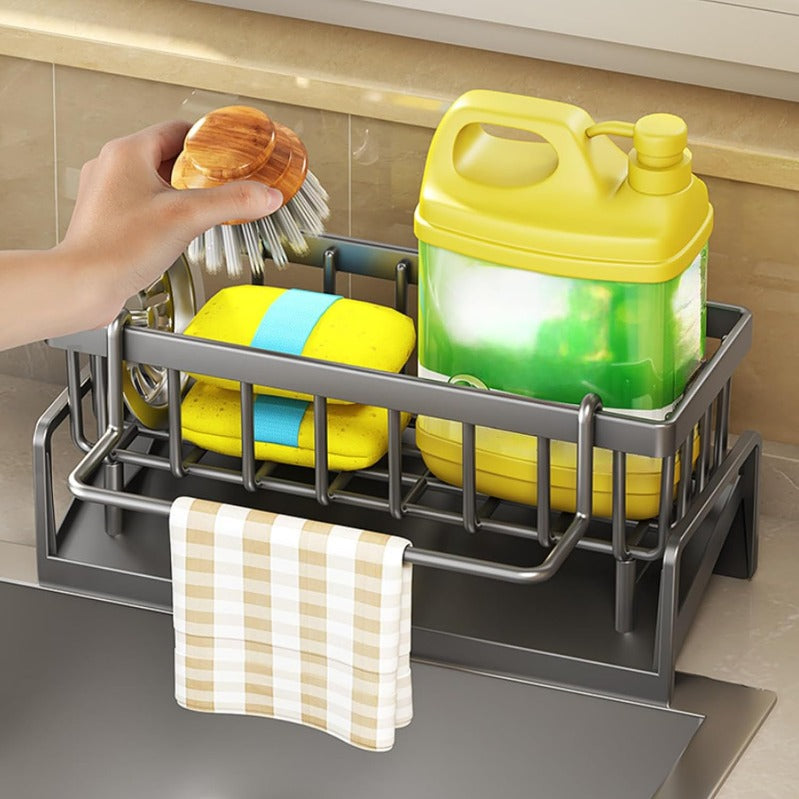 🧽Cancella una volta per tutte il caos delle spugne bagnate sul lavello! 🛑Organizer multifunzionale per lavello