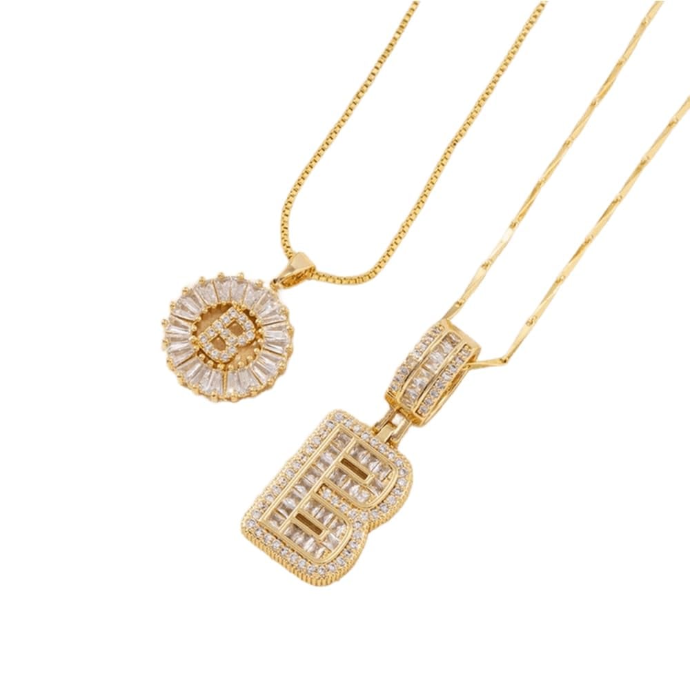 🎁Offerta di Capodanno, sconto del 50%💖 Set di 2 ciondoli con letter