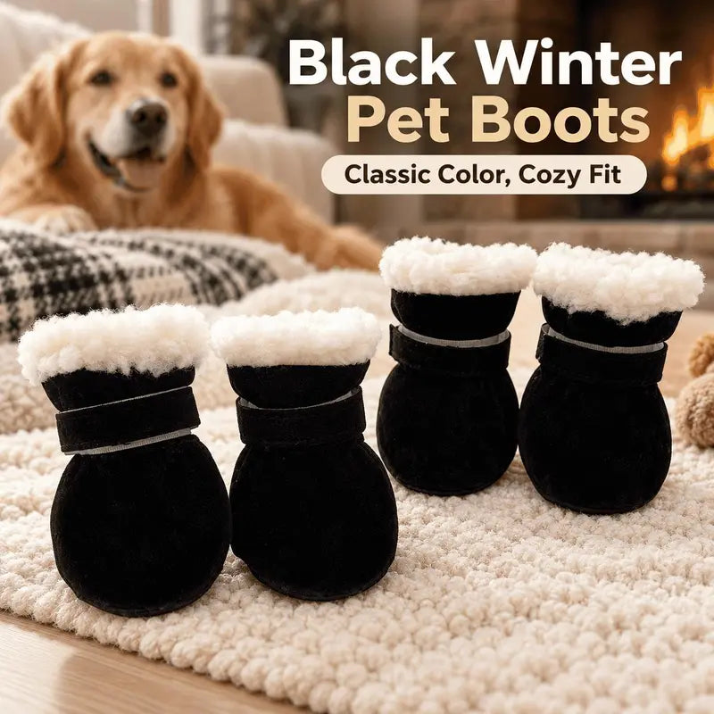 🐶 Scarpe antiscivolo per cani in morbido velluto – Calde, comode e sicure per camminare in casa🐾
