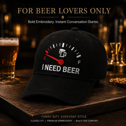 🔥ULTIMO GIORNO SCONTO DEL 49% - 🍺 Cappellino da baseball ricamato con la scritta "I NEED BEER" - Cappellino commemorativo unisex🧢